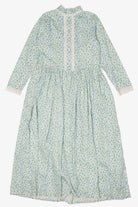 Vintage Light Blue Floral Lace Pioneer Dress (1980s)