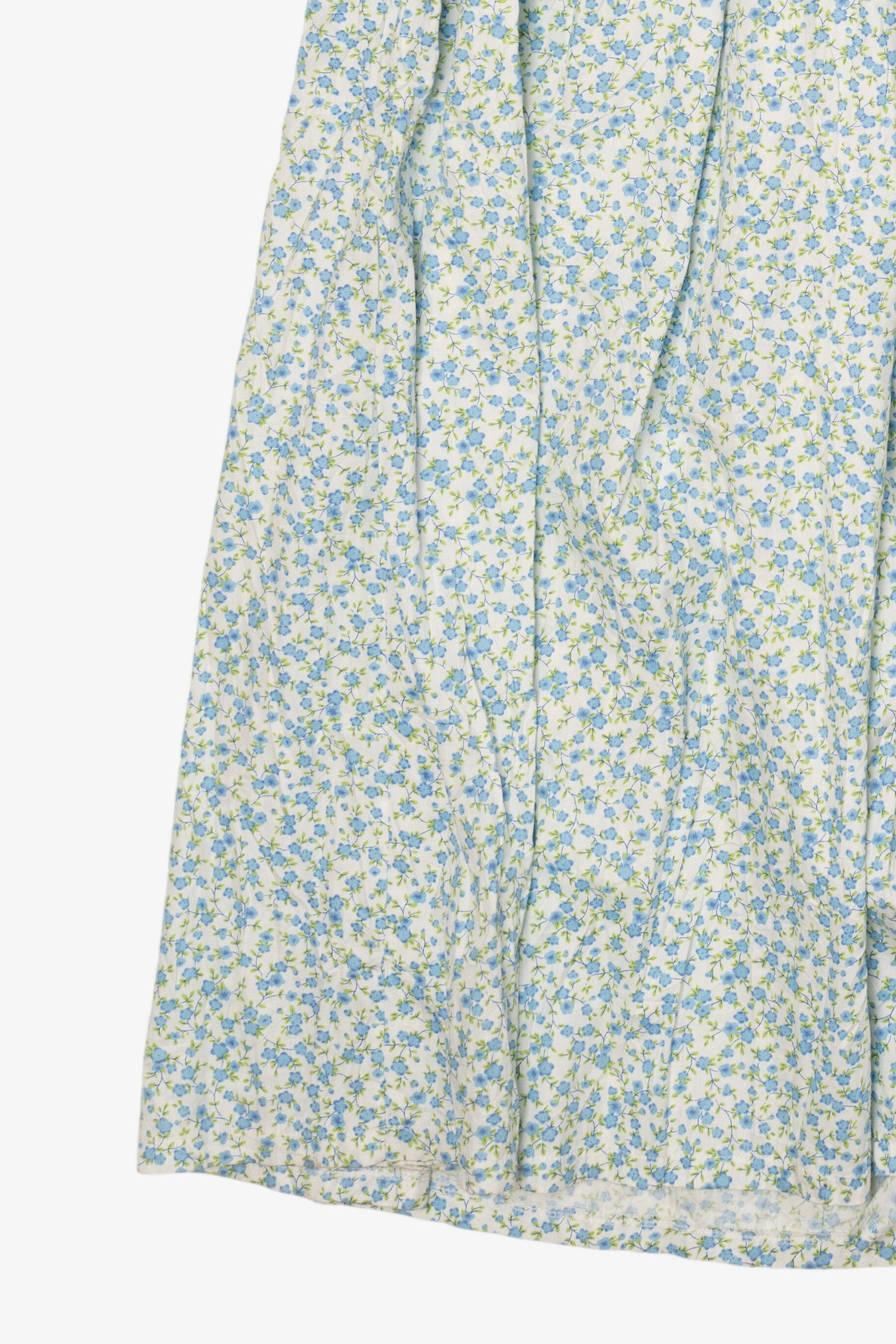 Vintage Light Blue Floral Lace Pioneer Dress (1980s)