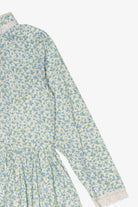 Vintage Light Blue Floral Lace Pioneer Dress (1980s)