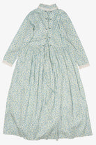 Vintage Light Blue Floral Lace Pioneer Dress (1980s)