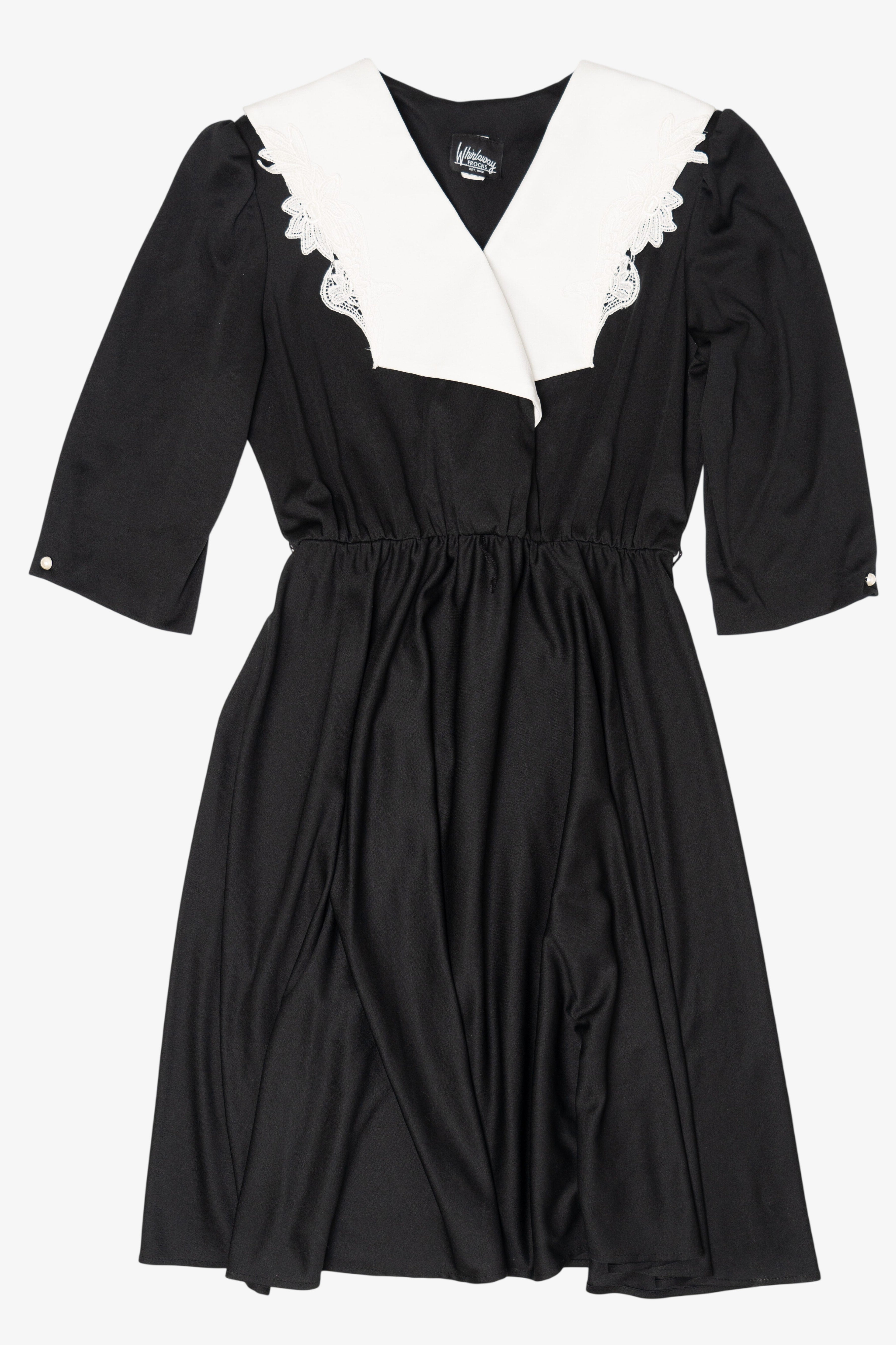 Vintage Whirlaway Frocks Midi Dress With Collar (1980s) Vintage Whirlaway Frocks Midi Dress With Collar (1980s)