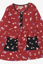 Vintage Red Kamellia Cherries Pocket Mini Dress (1990s)