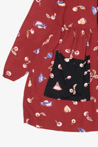 Vintage Red Kamellia Cherries Pocket Mini Dress (1990s)