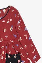 Vintage Red Kamellia Cherries Pocket Mini Dress (1990s)
