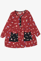 Vintage Red Kamellia Cherries Pocket Mini Dress (1990s)