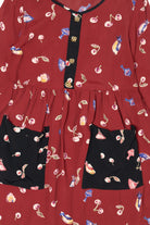 Vintage Red Kamellia Cherries Pocket Mini Dress (1990s)