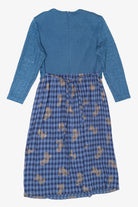 Vintage Blue Allison-Che Knit Vest And Gingham Plaid Skirt (1980s)