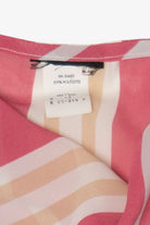Vintage Pink And Blue Striped Puffy Sleeved Dress (1980s)