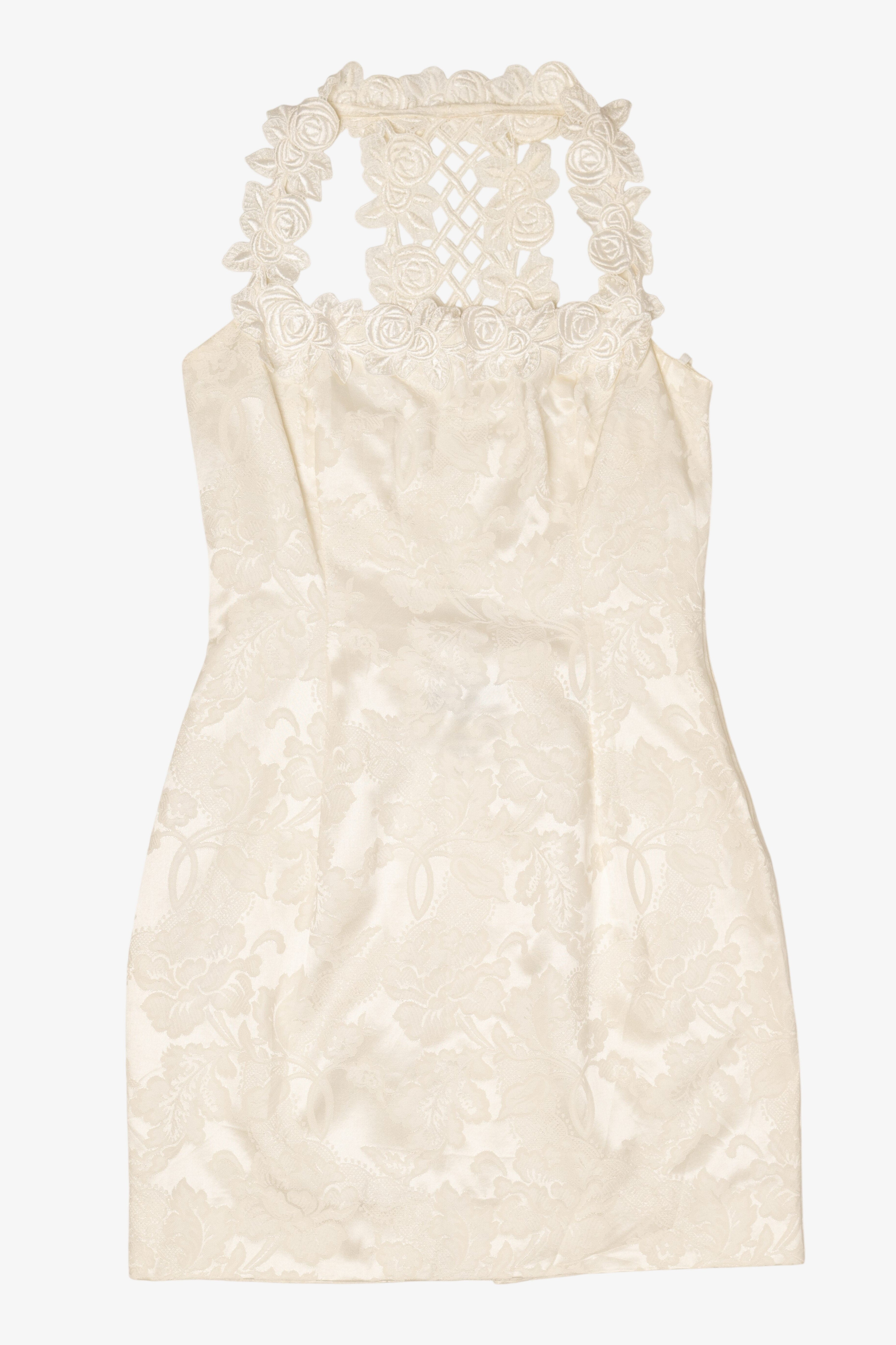 Vintage Ivory Scott McClinton Bridal Mini Dress (1990s)