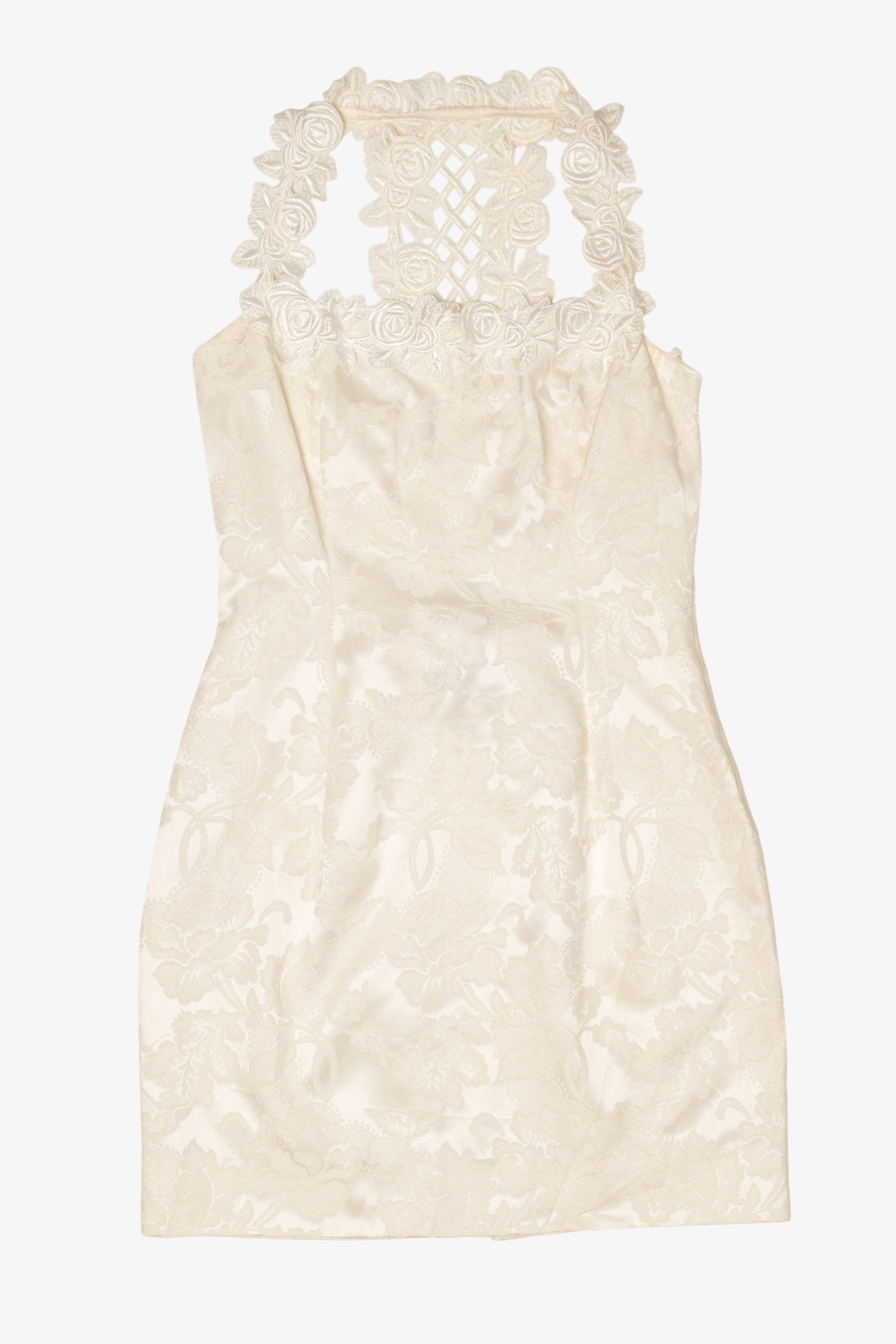 Vintage Ivory Scott McClinton Bridal Mini Dress (1990s)