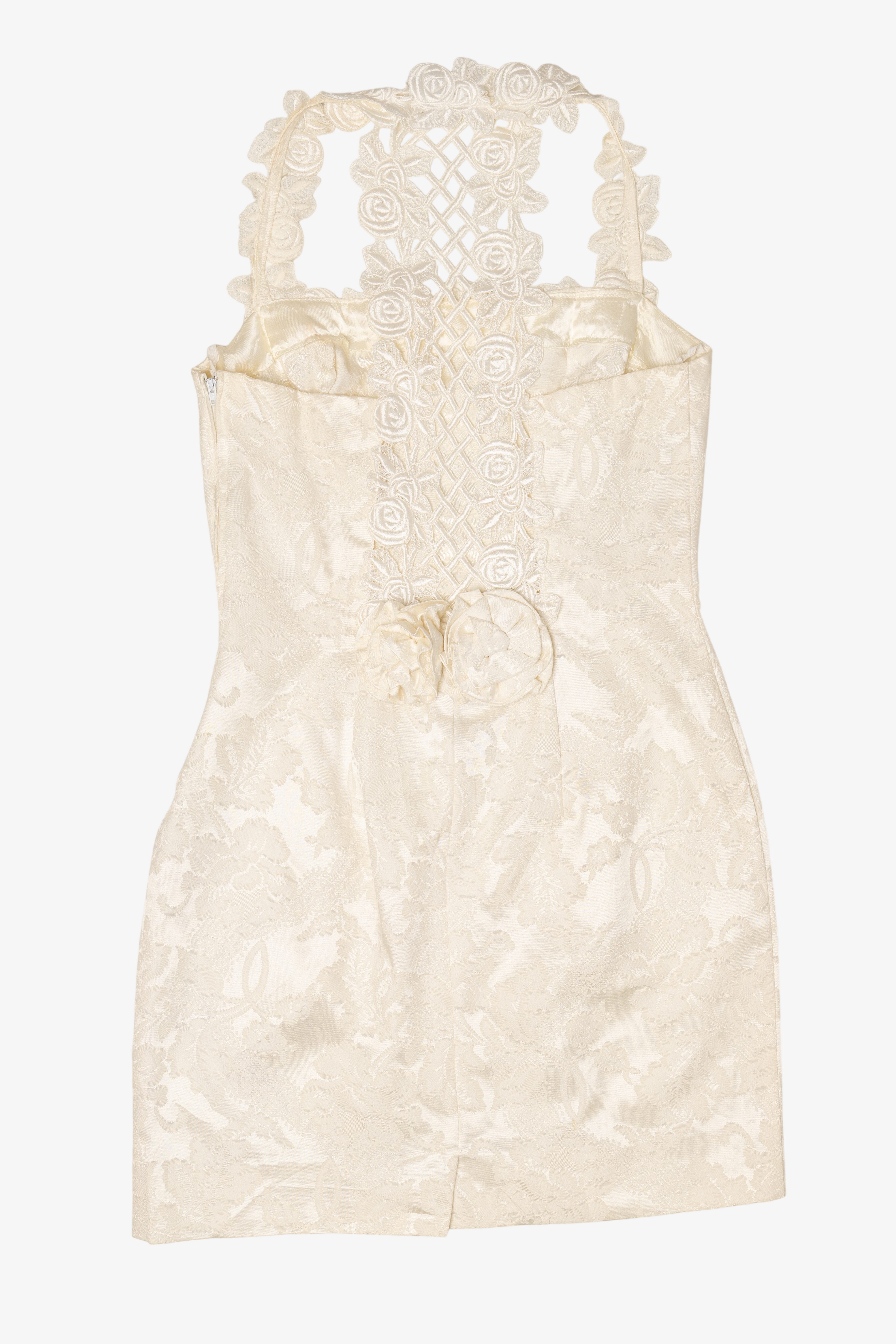 Vintage Ivory Scott McClinton Bridal Mini Dress (1990s)