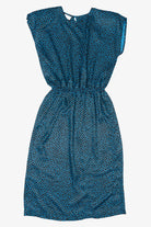 Vintage Black And Blue Polka Dot Brenner Dress (1980s)