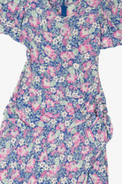 Vintage Floral Karin Stevens Ruffle Tier Dress (1980s)