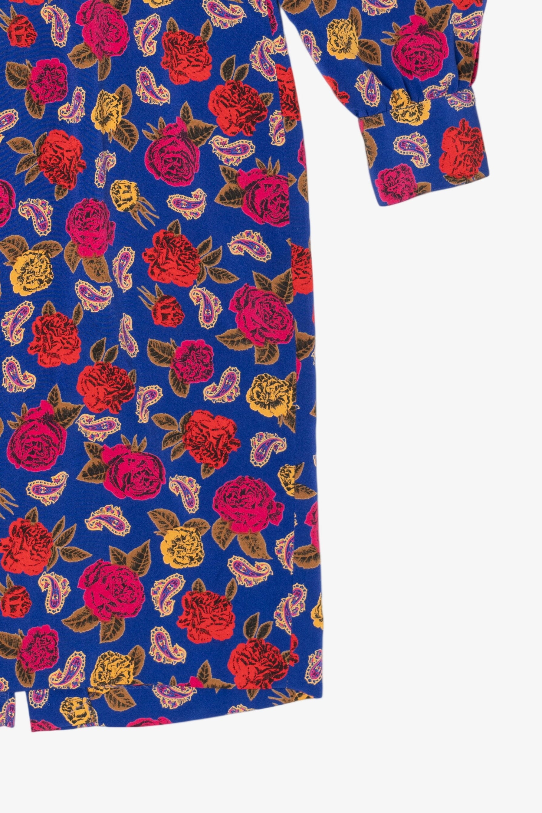 Vintage Ms. Chaus Floral And Paisley Pattern Dress (1980s)