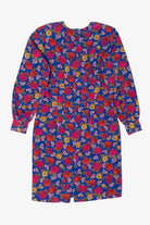 Vintage Ms. Chaus Floral And Paisley Pattern Dress (1980s)