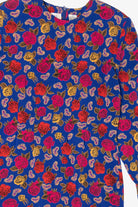 Vintage Ms. Chaus Floral And Paisley Pattern Dress (1980s)