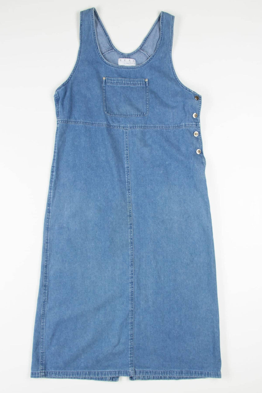 Vintage Denim Shift Maxi Dress