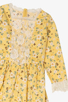 Vintage Yellow Floral Colonial Prairie Dress (1990s)