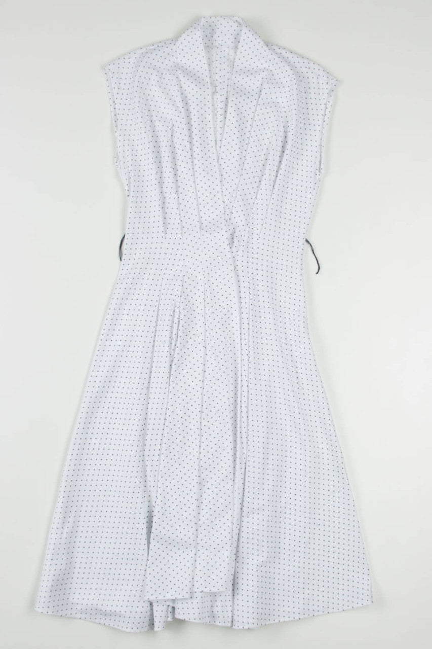 White Polka Dot Wrap Dress