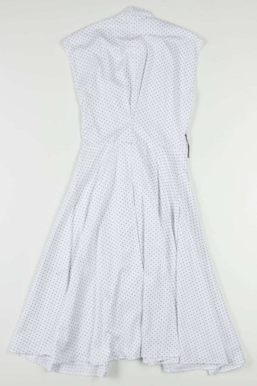 White Polka Dot Wrap Dress