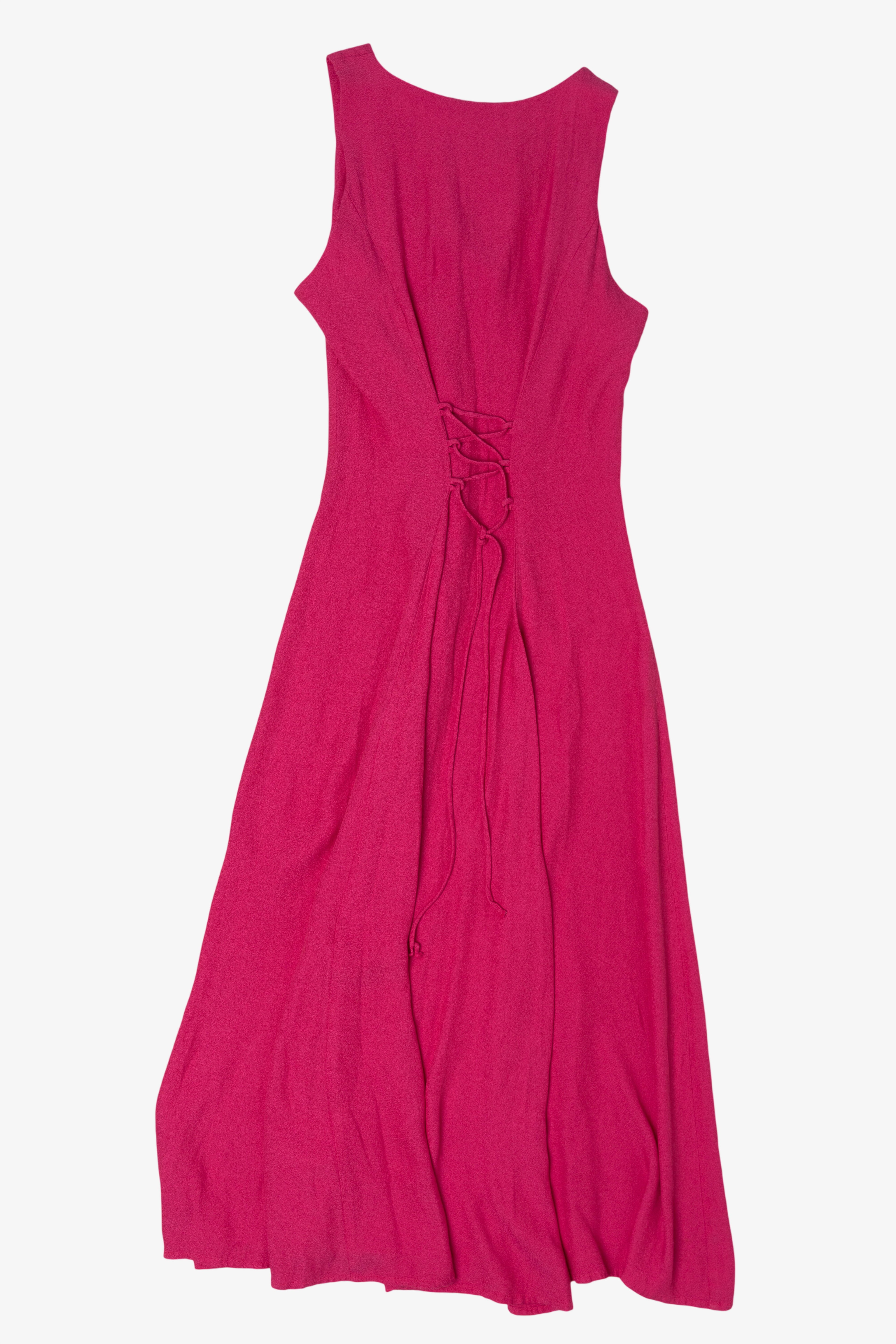 Vintage Hot Pink Jody California Maxi Dress (1990s)