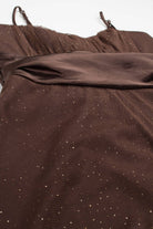 Brown Glitter Party Dress 680