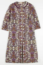 Vintage Plum Wallpaper Print Dress