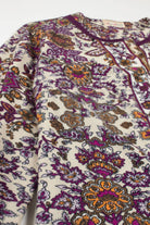 Vintage Plum Wallpaper Print Dress