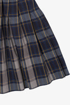 Vintage Kid Sized Navy Blue Plaid Becky Thatcher Jumper (1990s)