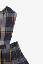 Vintage Kid Sized Navy Blue Plaid Becky Thatcher Jumper (1990s)