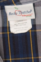 Vintage Kid Sized Navy Blue Plaid Becky Thatcher Jumper (1990s)