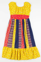 Vintage Bright Floral Milkmaid Dress