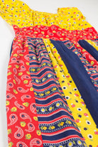 Vintage Bright Floral Milkmaid Dress