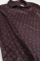 Brown Paisley Shirt Dress