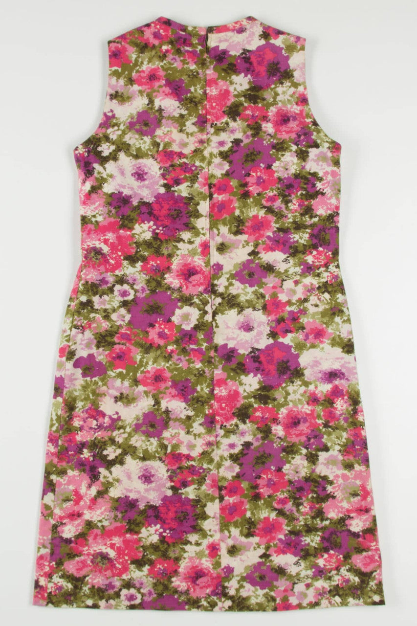 Floral Key Hole Neck Dress