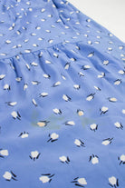 Vintage Periwinkle Tulip Patterned Dress