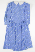 Vintage Periwinkle Tulip Patterned Dress