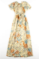 Butterfly Sleeve Vintage Floral Maxi Dress