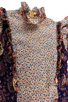 Vintage Paisley Ruffle Dress