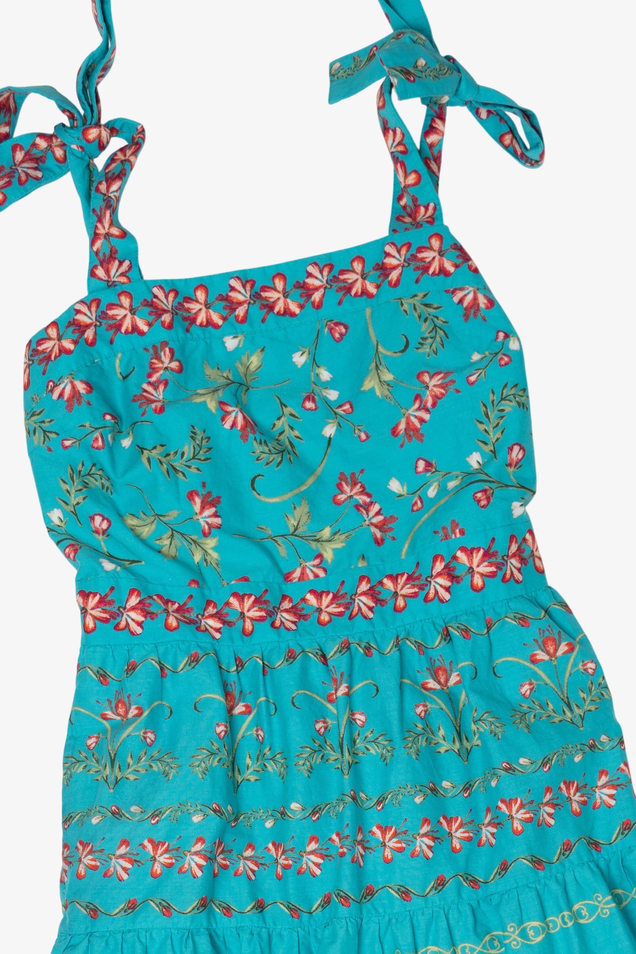 Recycled Aqua Crown & Ivy Maxi Dress (2010s)