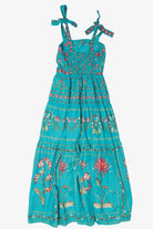 Recycled Aqua Crown & Ivy Maxi Dress (2010s)