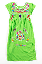 Vintage Lime Huipil Dress