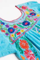 Vintage Sky Blue Huipil Dress