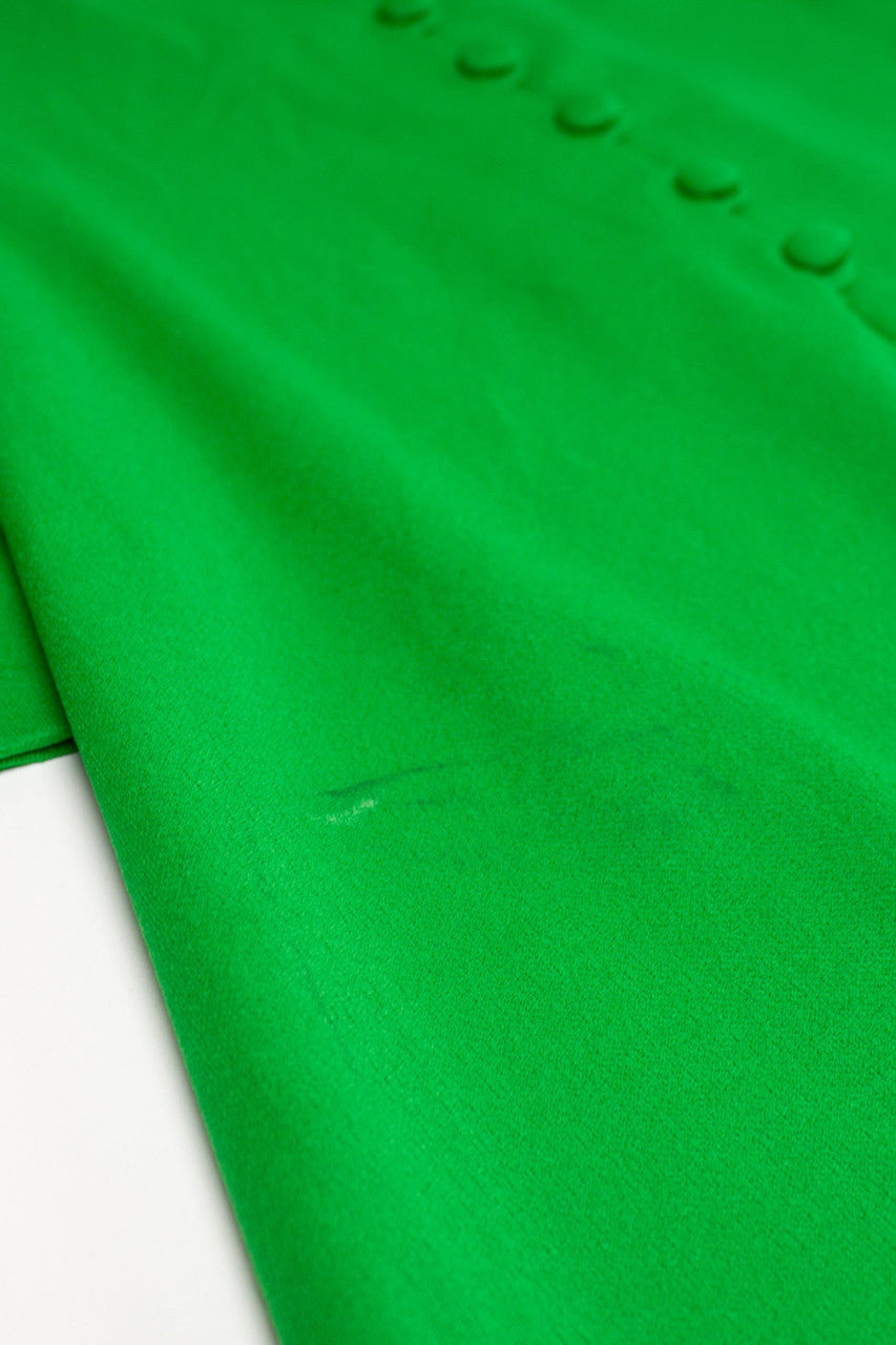 Vintage Green Button Collar Dress (1960s)