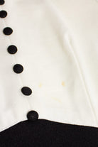 Vintage Two-Tone Button Front Dress (1980s)