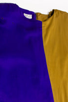 Vintage Purple & Gold Boxy Silk Dress (1980s)