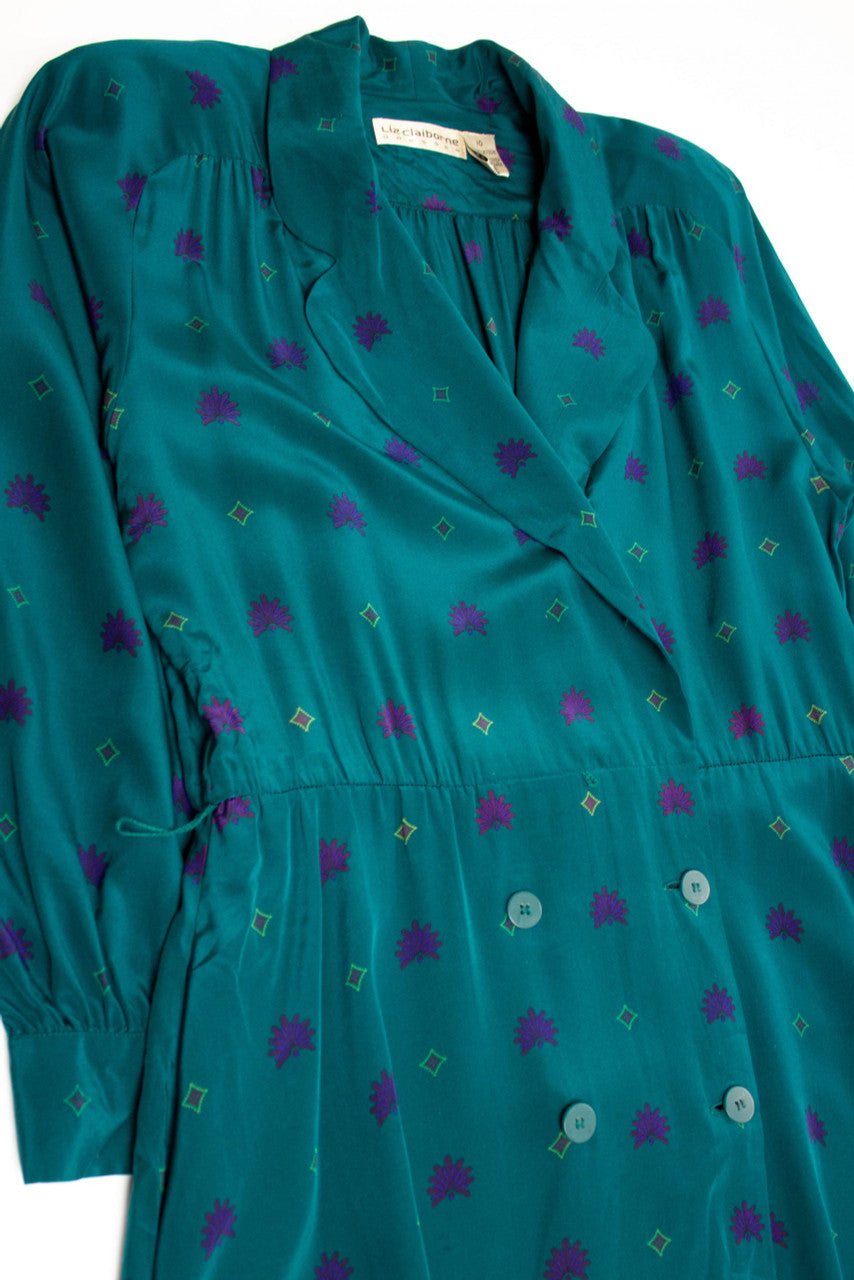 Vintage Liz Claiborne Emerald Wrap Dress (1990s)