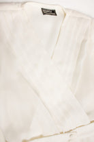 Vintage White Pleated Wrap Dress (1980s)