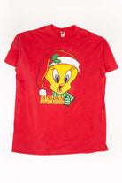 Vintage Tweety Bird Season's Greetings T-Shirt Nightgown (1998)