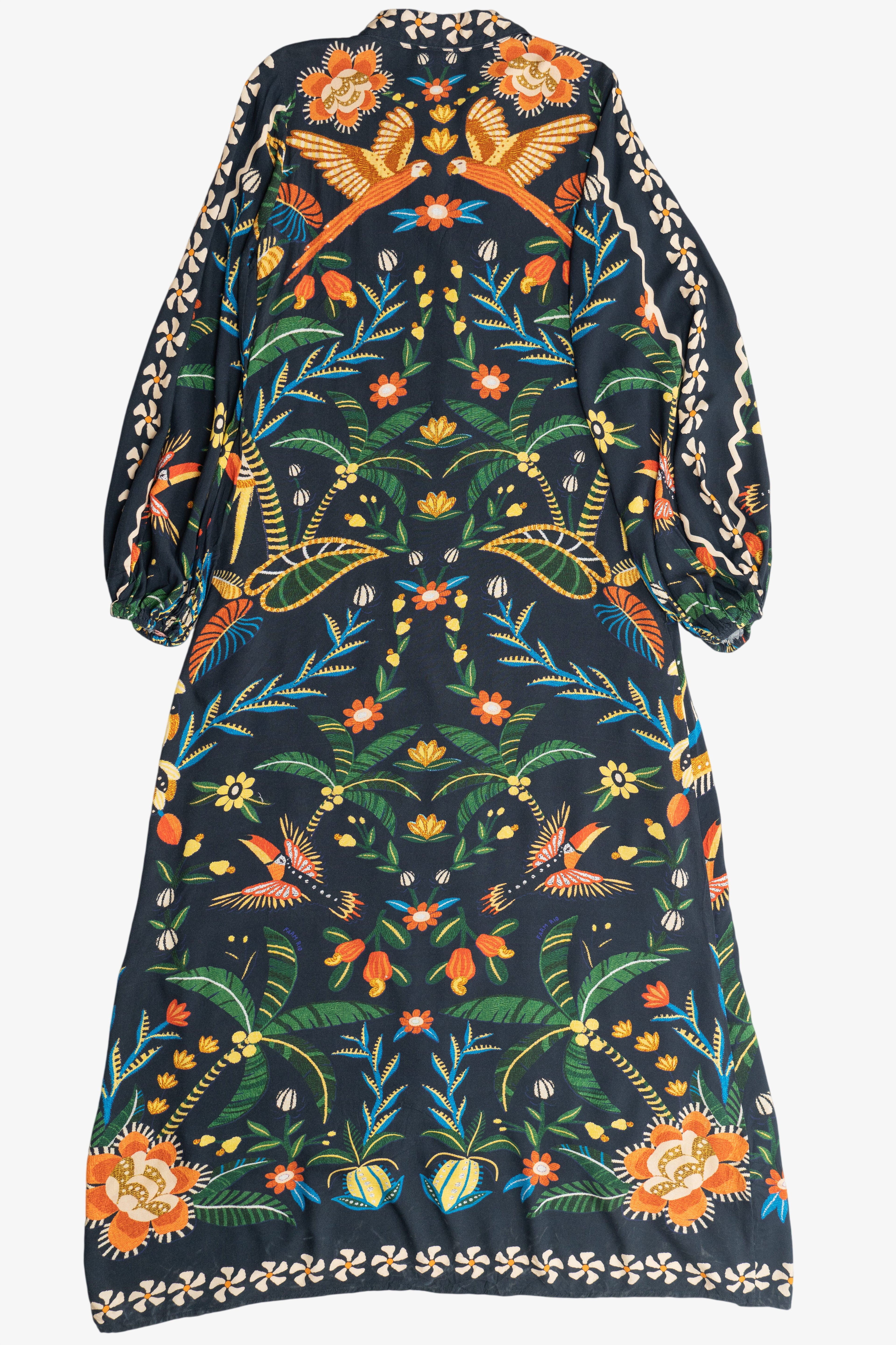 Farm Rio x Anthropologie Long Sleeve Button Front Maxi Dress